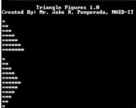 Image result for Pyramid C++ Code