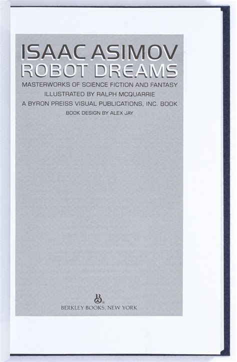 Robot Dreams | Isaac ASIMOV