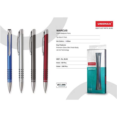 Unomax Marcus Liquid Ball Pens - Marsh Customized