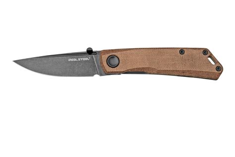 Real Steel Luna Boost Premium, M390, Brown Micarta, KATO Exclusive pocket knife | Advantageously ...