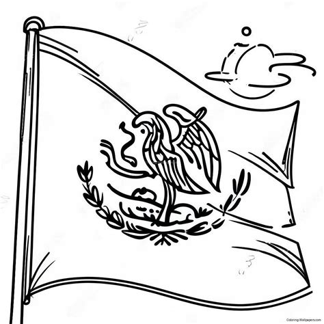 Mexican Flag Coloring Page (14480-11394)