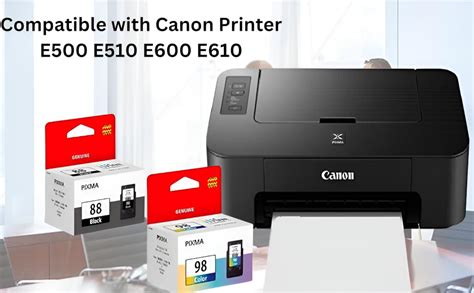 PG 88 & CL 98 Ink Cartridge Compatible with Canon Printer E500 E510 ...