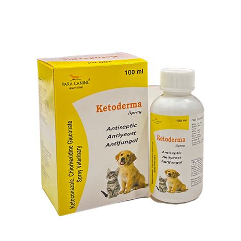 Ketoderm Spray (Antiseptic, Anti Yeast, Antifungal spray for your fur ...