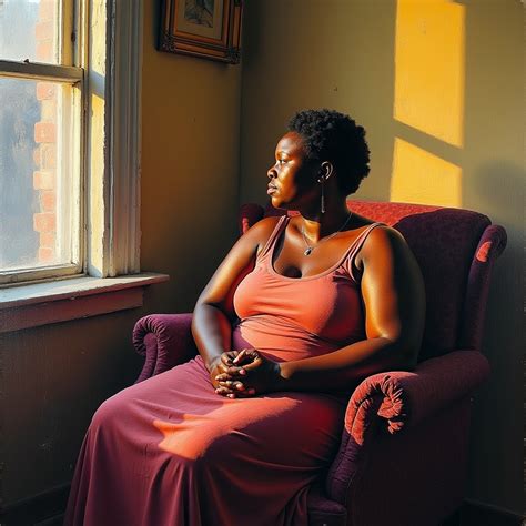 Heavy Set Black Woman in Chair | Stable Diffusion Online