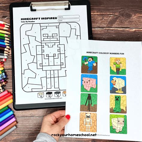 Minecraft Enderman Coloring Pages Minecraft Color By Number Pages Your