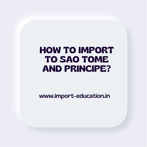How to Import to Sao Tome and Principe?
