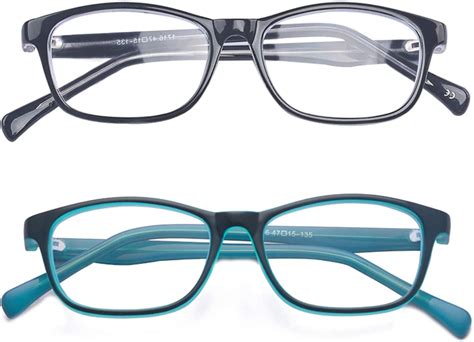 2 Pack Boys Girls Blue Light Blocking Glasses Square Eyeglasses Anti ...