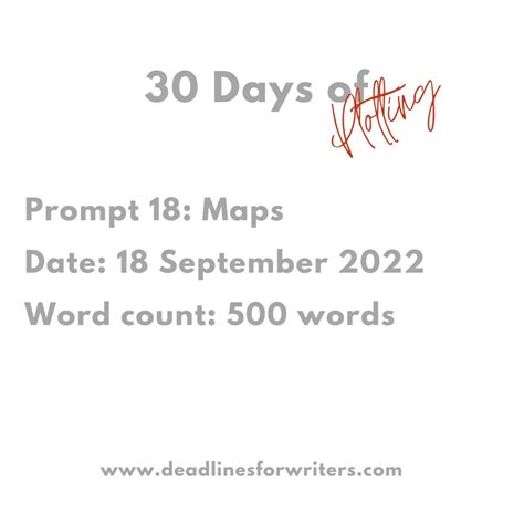 Day 18 of 30 days of plotting - Deadlines for Writers