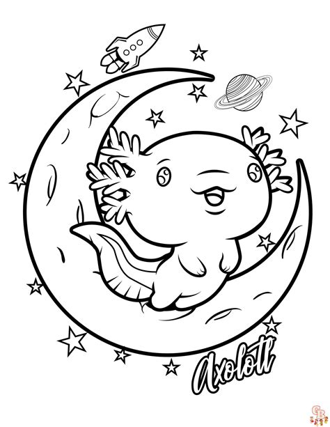 Printable Axolotl Coloring Page For Kids - Coloring Home