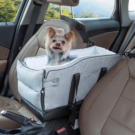 Center Console Dog Car Seat for Small Dogs Up to 12lbs, Detachable ...