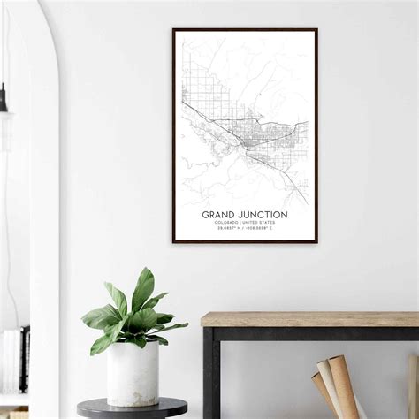 Grand Junction Colorado Map Poster, Modern Home Decor Wall Art Print ...