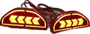 CARMART Rear Bumper Led Reflector/DRL for PUNCH SET OF 2 Type B(4 wires ...