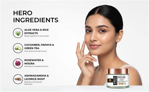 FaithForest Aloe Rice Face Gel | Rose Water, Hyaluronic Acid ...