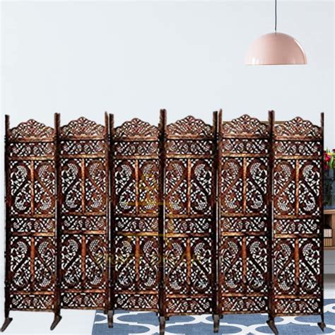 CRAFT DECOR Wooden Room Partition for Living Room, Wood Screen ...
