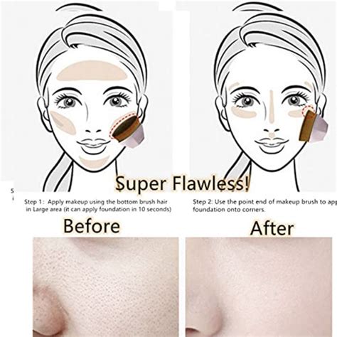 Hexagon Face Foundation Makeup Brush - Pink