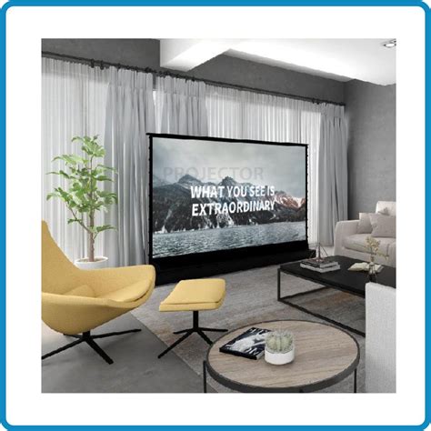 VIVIDSTORM S White Cinema Motorized Tension Floor Rising Projector ...