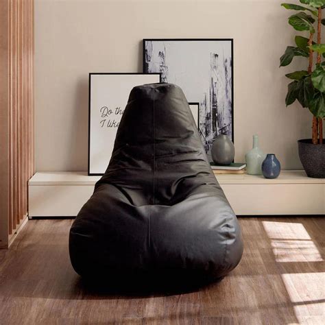 Cotton Home Tear Drop Bean Bag Black 90x90cm Online at Best Price ...