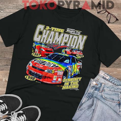 Rare Vintage 1998 Nascar Jeff Gordon 3 Time Champion T-shirt - TokoPyramid