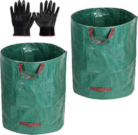 Amazon.com: Mozziibazy 2 PCS 72 Gallon Yard Waste Bags, Reusable Lawn ...