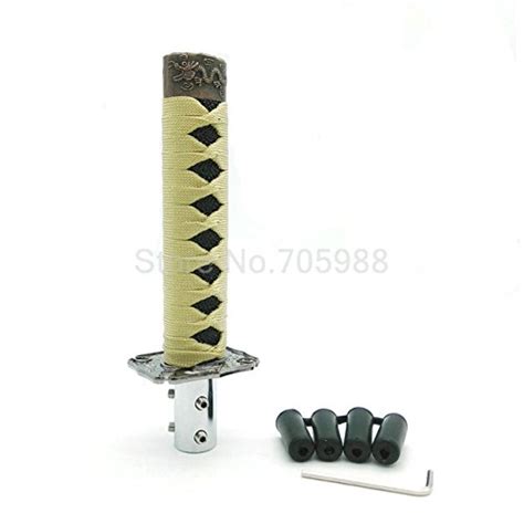 Black +Red JDM Samurai Sword Shift Knob Shifter Katana Metal Weighted ...