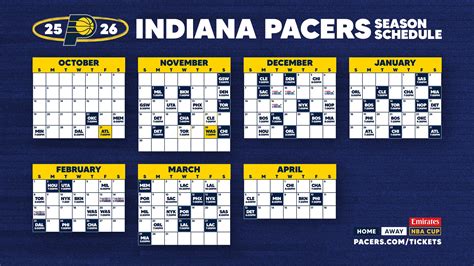2025-26 Pacers Schedule Downloadable Wallpapers | Indiana Pacers