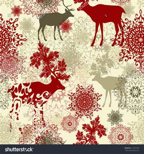 Retro Christmas Pattern Background