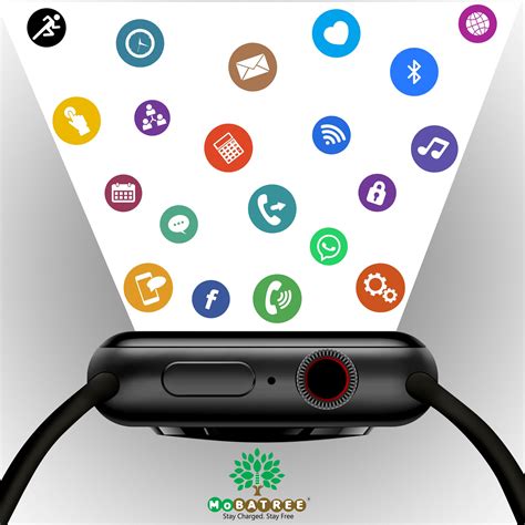 Mobatree Watch Out Pro Smart Watch, Bluetooth Calling, Square Amoled T ...