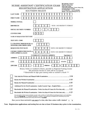 Regional Testing Center Cna - Fill Online, Printable, Fillable, Blank ...