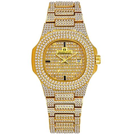 SWADESI STUFF The Emperor Hand-Studded Diamonds Gold Dial Premium ...