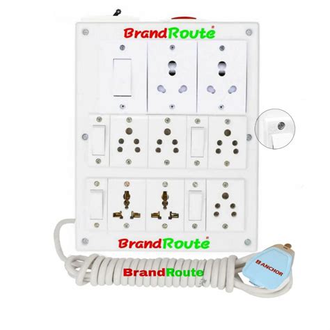 Buy Power Extension Board Anchor Component Fitted with:-3 Sockets(6 Amp ...