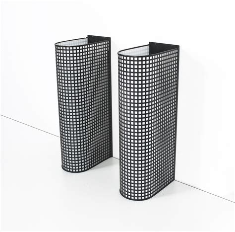 Lucite Set of 3 Wire Mesh Grid Wall Lights Post-Modern, Italy – DERIVE