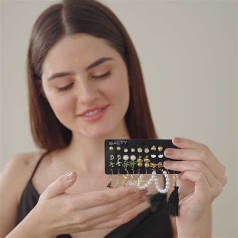 Set of 17 Bohemian Long Tassel Drop Statement Earrings and Studs ...