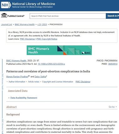 Abortion Research Compendium - India