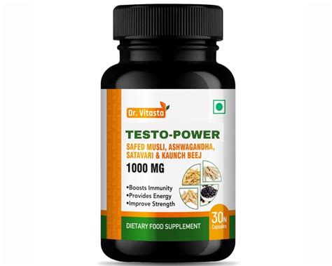 Buy DR. VITASTA Testo-Power Capsules | Safed Musli, Ashwagandha ...