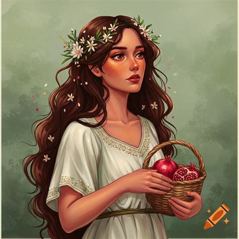 Realistic depiction of Persephone on Craiyon