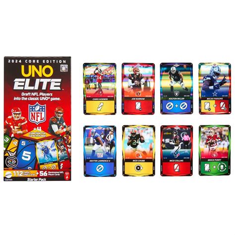 UNO Elite NFL 2024 Core Edition Card Game