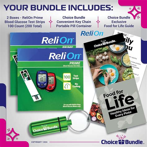 ChoiceBundle ReliOn Prime Blood Glucose Test Strips 100 Ct Reli India ...