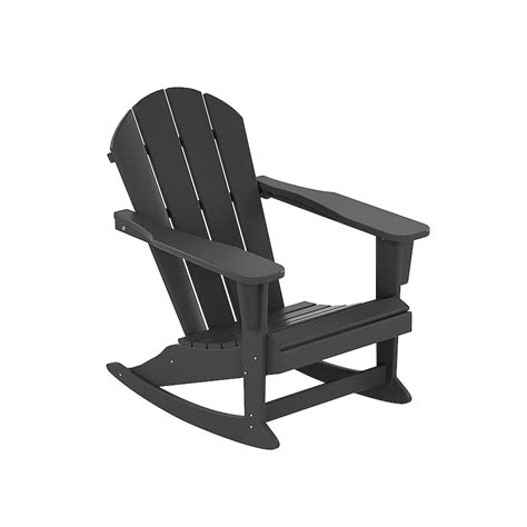 Westin Furniture Laguna Gray Hdpe Frame Rocking Chair with Slat Seat in ...