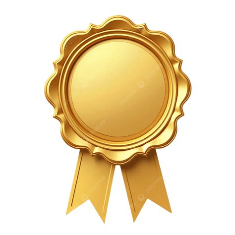 Golden Medal With Ribbon Representing Achievement And Recognition ...