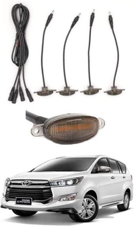 Ace 4 LED Front Grill Led Lights Amber Lights DRL For Innova-Crysta ...
