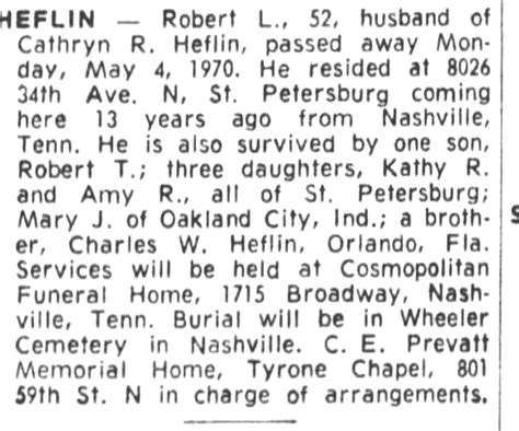 Robert Lee Heflin (1918-1970) - Mémorial Find a Grave