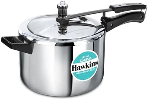 Buy Hawkins Classic 5 Litre Tri-Ply Pressure Cooker, Triply Stainless ...