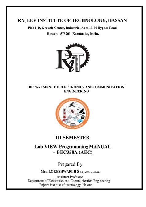 Manual LV - dddssss - RAJEEV INSTITUTE OF TECHNOLOGY, HASSAN Plot 1-D ...