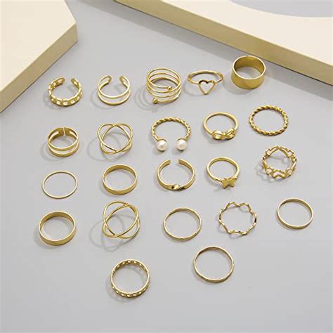 Buy Shining Diva Fashion 44 pcs Combo Gold and Silver Plated Rings for ...