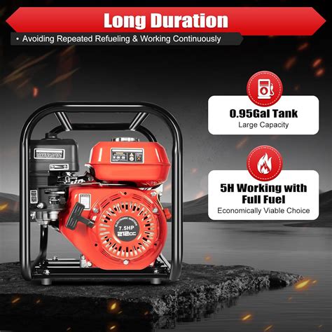 NliuLJW Gas Powered Water Pump 2 Inch, 7.5 HP 212cc 4-Stroke India | Ubuy