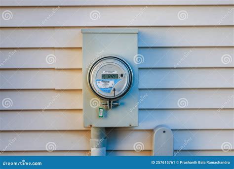 Electric Energy Meter Inside a Residential Building in Halifax. a Smart ...