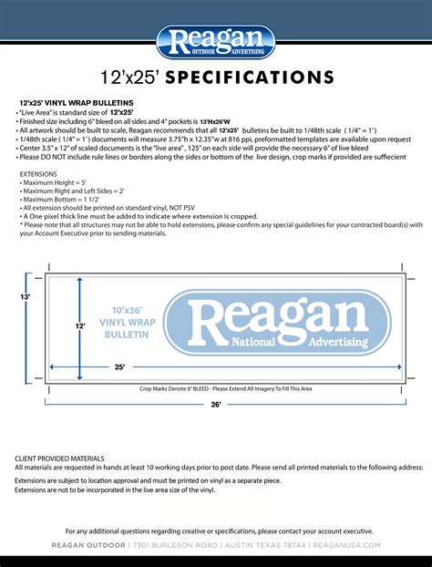 Spec sheets - Reagan Outdoor Advertising