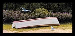 Buyartforless Framed Skiff at Cuttyhunk by Robert Duff 32x13.5 Art ...