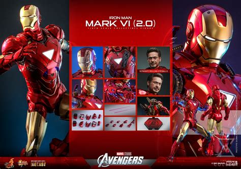 MMS 688 D53 The Avengers – Iron Man Mark VI 2.0 with Suit-Up Gantry ...