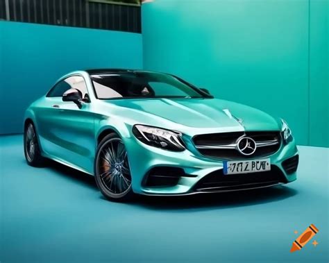 2017 Mercedes S65 coupe in pastel teal color on Craiyon
